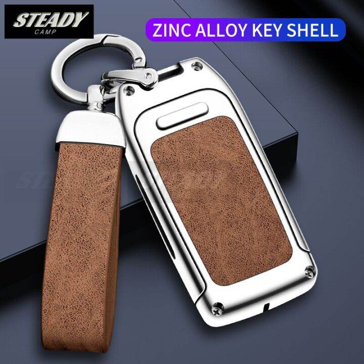 zinc-alloy-leather-car-remote-control-key-case-cover-for-volvo-xc60-v60-s60-s80-xc70-v40-shell-auto-keychain-accessories