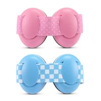 2 Pair Baby Anti-Noise Earmuffs Elastic Strap Ear Protection Baby Earmuffs Soundproof Hearing Headphone Ear Protector-Blue &amp; Pink