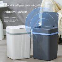 1 PCS for Office Kitchen Bathroom Toilet Trash Can Automatic Induction Waste Bins with Lid 18L A