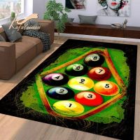 Billiard Poster Pool Hall Eight Ball Area Rug Car Non-Slip Floor Mat Doormats for Living Room Bedroom Water Absorption Mat