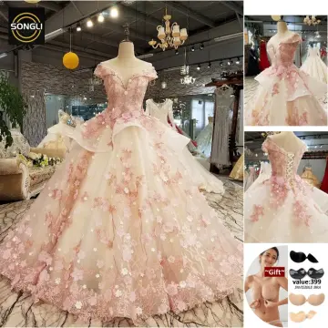PEACH COLOR BRIDAL ENTOURAGE BRIDESMAIDS FORMAL DRESS GOWNS FOR WEDDING  PANG ABAY