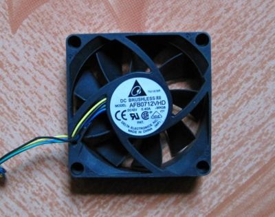 ☼ For delta afb0712vhd 7020 dual ball computer cpu case fan intelligent temperature control 12v cooling fan