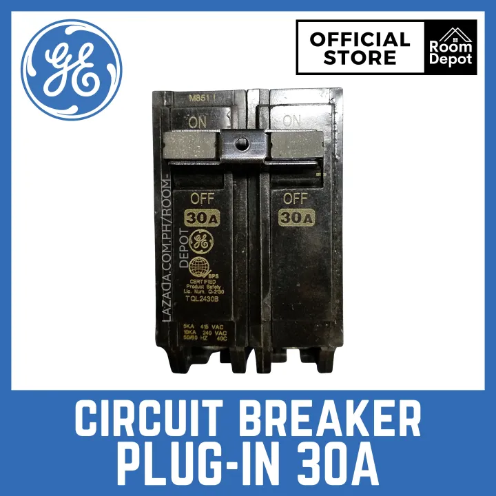 GE Circuit Breaker Plug In 30 amp TQL 2pole for Panel Board Box ...