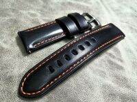 （Bar watchband）ทำมือ HighItalian สายรัดสีดำสายนาฬิกาสำหรับ Iwc20mm 21มม. 22มม. พร้อมหัวเข็มขัด