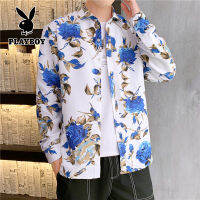 Playboy Shirts Pop Print Cozy Beach Shirts Four Seasons เสื้อลำลองผู้ชาย