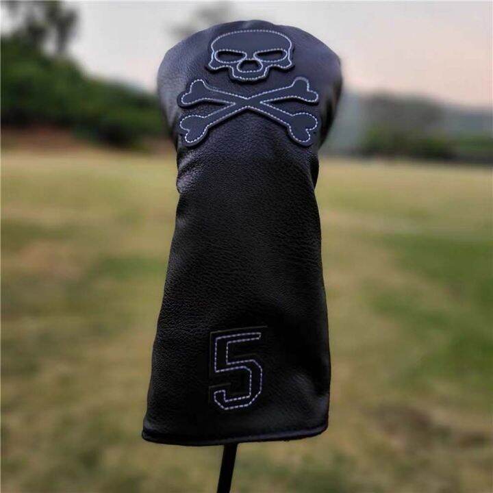 THY06สำหรับ Driver Fairway Skull สำหรับ Hybrid PU หนัง Club Head