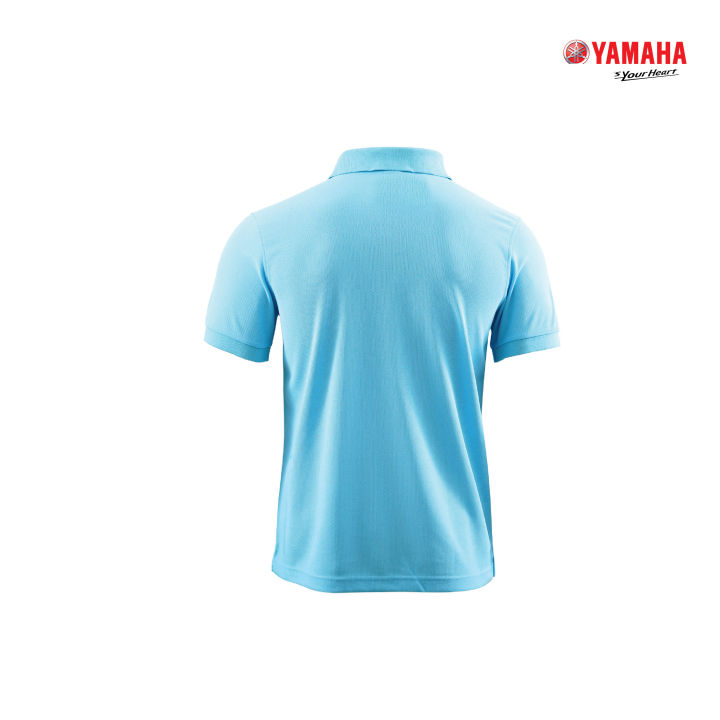yamaha-เสื้อโปโล-yamalube-สีฟ้า