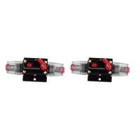 2X Circuit Breaker 12V-48V DC 50A Resettable Car Stereo Circuit Breaker Power Protection System