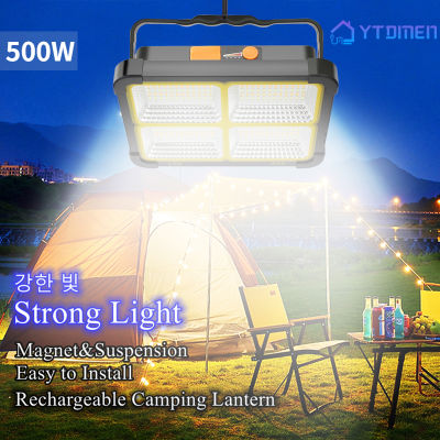 1000W USB Rechargeable LED Solar Flood Light 10000mAH with Magnet Strong Light Portable Camping Tent Lamp Work Repair Lighting
