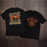 สไตล์อเมริกันถนนฮิปฮอปวินเทจฮาร์เลย์รถจักรแขนสั้นเสื้อยืดผู้ชาย Harley Motorcycle t shirt