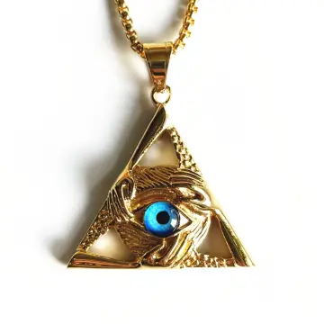 Evil Eye Hamsa Hand Necklace - 18K Gold Plated Over Sterling Silver  Protection Jewelry - Walmart.com