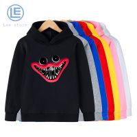 LS เสื้อกันหนาวใหม่ Poppy Playtime Poppy S Game Time Horror Print Boys And Girls Loose Hooded Sweater