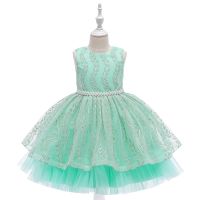 [COD] Cross-border new girls lace dress childrens princess big show costume