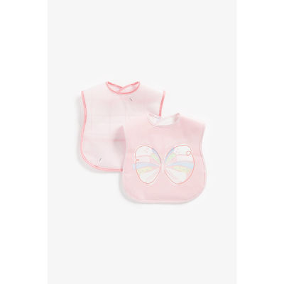 ผ้ากันเปื้อน Mothercare Flutterby Toddler Crumb-Catcher Bibs - 2 Pack UB830