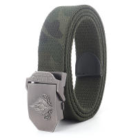 Flaming Mountain Metal Buckle nd Belt Men Striped Canvas Knit Tactical Belt Men Military Nylon Waist Strap Cinto Uni 2022