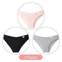 3 pcs Women Panties Cotton Underwear European American Breathable Hips Three Pool Sports