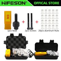 HIFESON Manual Rivet Nut Tool Aluminum Nuts Box Set Hand Rivet Head Accessory Tool Set 2 Repalcement Screws Fixing tool set