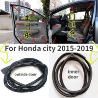 Bochang เหมาะสำหรับ Honda 2015 2016 2017-2019ซิตี้คาร์กรอบประตูแถบปิดลำต้นของประตูประตูด้านนอกยางประตูด้านใน