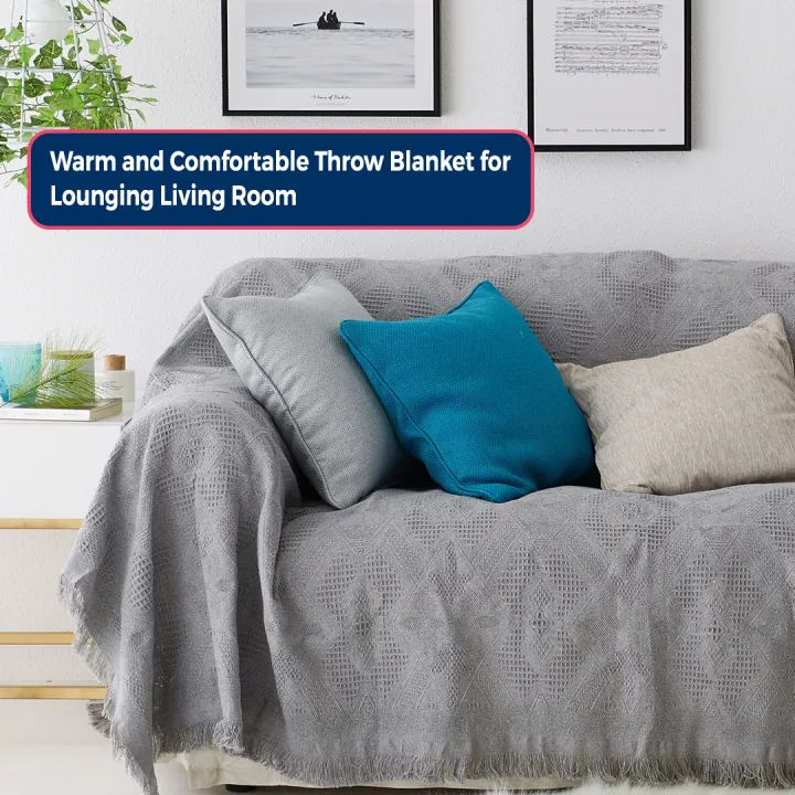 Warm and Comfortable Throw Blanket for Lounging Living Room Lazada PH
