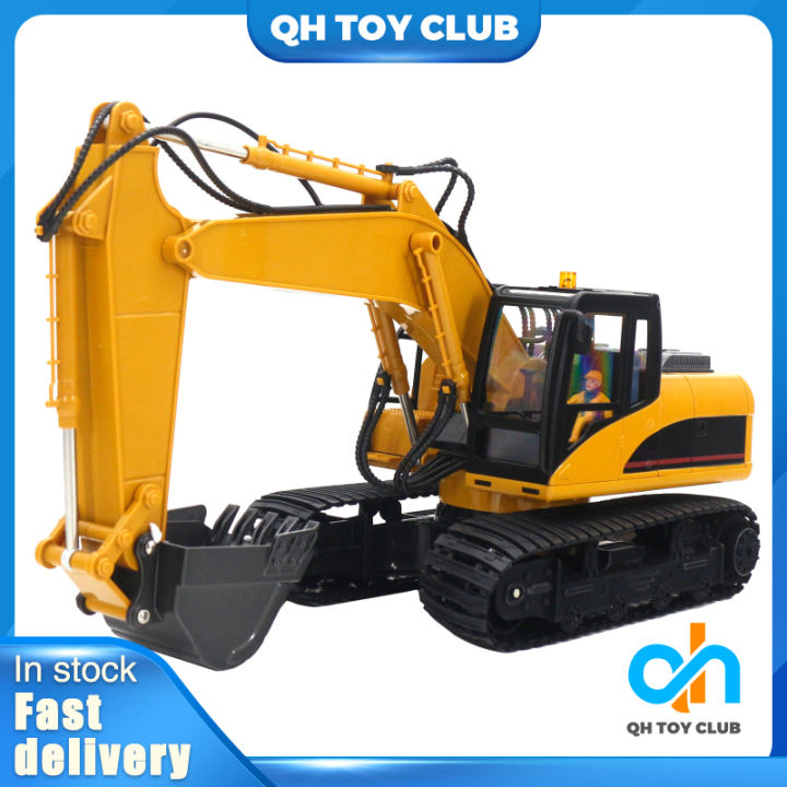 QI Toy Huina 1535-1 Electric Excavator With Gripper Bit Remote Control ...