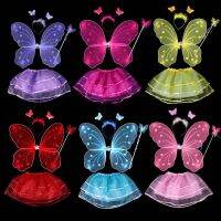 【YD】 4Pcs Colorful Costume Sets Wear Wand Headband Tutu Skirts Supplies