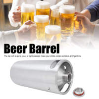 3.6L Beer Keg Mini Stainless Steel Beer Barrel with Lid for Home Hotel Winemaker Supplies