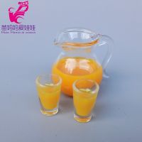 【CW】 mini doll house decoration drink orange guice milk pots red wine bottle beer for barbie blythe licca accessories