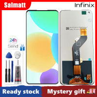 จอ LCD แบบดั้งเดิม Salmatt สำหรับ Infinix Hot 10 X682B/10 Play X688B/10 Lite X657B/10i X659B/10S X689B/10T ดิจิไทเซอร์จอแสดงผล LCD แบบสัมผัสหน้าจอ X689C แทนการประกอบสำหรับ Infinix Hot 10/10 Play/10 Lite/ 10i/10จอแสดงผล S/10T