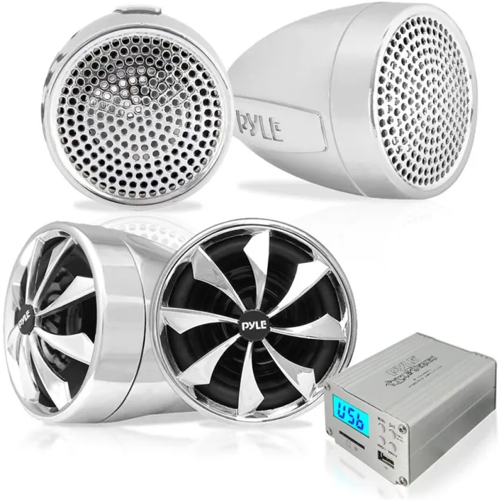 Pyle 600 Watt Weatherproof Motorcycle Speaker and Amplifier System w