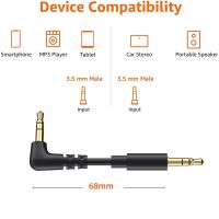 Essager Aux Cable 3.5mm Jack Audio Cable 90 Degree Right Angle Hifi 3.5 AUX Cord for Wired Headphones Xiaomi Speaker AUX Cord