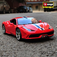 Bburago 1:24 Ferrari 488 PIsta ล้อแม็กรถสปอร์ตรุ่น D Iecast โลหะรถแข่งยานพาหนะรุ่นจำลองสูงเด็กของเล่นของขวัญ