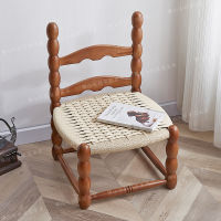 Spot parcel post French Gourd Childrens Small Chair Cute Baby Shooting Props Rattan Chair ins Solid Wood Simplicity Furniture