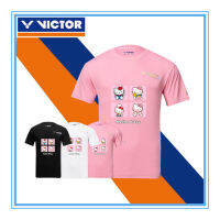 VICTOR Badminton Clothing Hello Series Joint NameTT-Shirt เสื้อแขนสั้นผู้ชายและผู้หญิง Tkcat