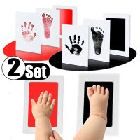 2 Set Baby Handprint Footprints Ink Pads Safe Non-toxic No-Touch Skin Inkless Inkpad Kits Pet Cat Dog Paw Prints Souvenirs Gifts Drawing  Sketching Ta