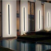 Waterproof Outdoor Wall Lamp LED Minimalist Long Strip Wall Lamp IP65 110V 220V Garden Villa Courtyard Gate Outdoor Lighting