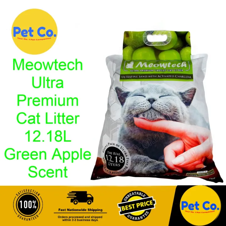 Meowtech Ultra Premium Cat Litter 12.18L Green Apple Scent Lazada PH
