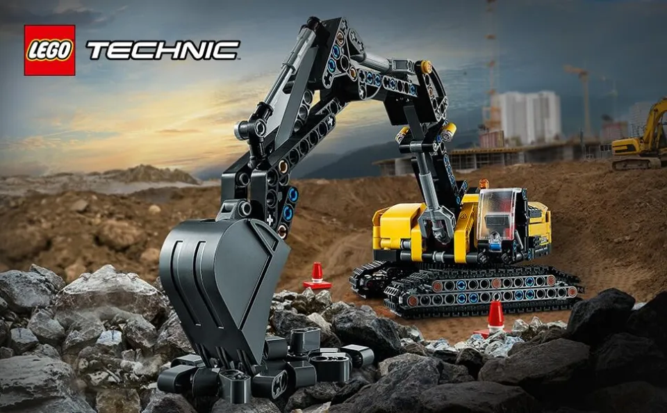 LEGO Technic Heavy Duty Excavator Kit de construction 569 pièces, 8 ans et  plus 