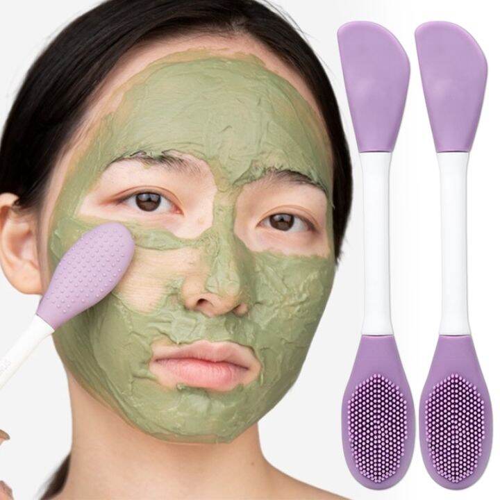 1pcs-silicone-mask-brush-makeup-brush-double-ended-soft-flat-head-professional-mud-mask-applicator-facial-beauty-skin-care-tools-makeup-brushes-sets