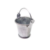 2 Pcs Mini Galvanized Buckets Tin Bucket Bucket Model Mini Garden Miniature Metal Buckets Child