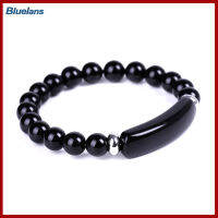 Bluelans®กำไลข้อมือยืดเส้นใยขัดมีสไตล์แบบพกพาแบบแฮนด์เมดสำหรับตกแต่งเครื่องประดับอัญมณีกำไลหินบำบัดตาเสือทนทานต่อการฉีกขาด