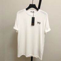 Adds Y-3 Yoji Yamamoto เสื้อยืดแขนสั้น แขนห้าส่วน ปักลายซามูไร ทรงหลวม สีดํา เรียบง่าย สําหรับผู้ชาย Y3