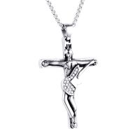 Johnny Hallyday Vintage Guitar Cross Pendant Necklace Men Jewelry 316 Stainless Steel Floating Locket Charms Christian Crucifix