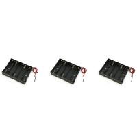 3Pcs 5 x 1.5V AA Battery Slot Holder Case Box Wire Black