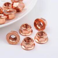 ✾♂☫ 12Pcs New Exhaust Nuts Elbow Nuts Practical M8 Copper Flashed Exhaust Manifold Nut 8mm Nuts High Temperature Nuts Home Fasteners