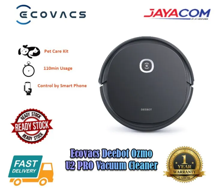 Ecovacs Deebot Ozmo U2 PRO Vacuum Cleaner maximized cleaning