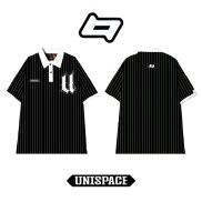 Áo polo local brand By Unispace tay lỡ form rộng unisex nam nữ U LINE - BY