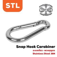 คาราบิเนอร์ ตะขอเกี่ยว พวงกุญแจ ห่วงแขวนห้อย - รุ่นสแตนเลส304 แท้ ไม่เป็นสนิม Snap Hook Carabiners Stainless (SUS 304)