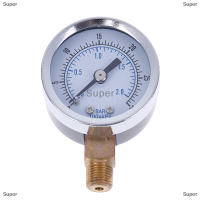 Super 1/8 "NPT Air PRESSURE Gauge 0-30 PSI SIDE/BOTTOM MOUNT 1.5" Face