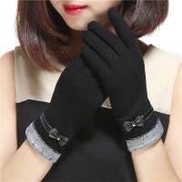 ✴ New Fashion Grace Lady Gloves Women Winter Vintage Bow-Knot Touch Screen Driving Warm Windproof Glove Mittens Wholesale G073