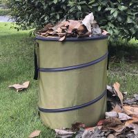 Outdoor Garden Garbage Storage Trash Bag Portable Collapsible Garden Leaf Trash Can For Garden Camping Grass Collection Bin